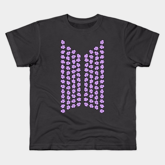 BTS bangtan gummy purple animal logo army | Morcaworks Kids T-Shirt by Oricca